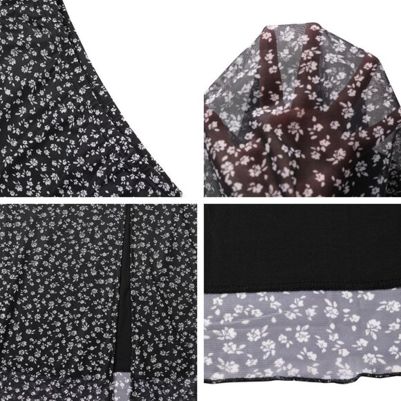 Trendy Mesh Side Slit Maxi Skirt - Boho Floral, High Waisted, Summer Must-Have - Picture 5 of 5